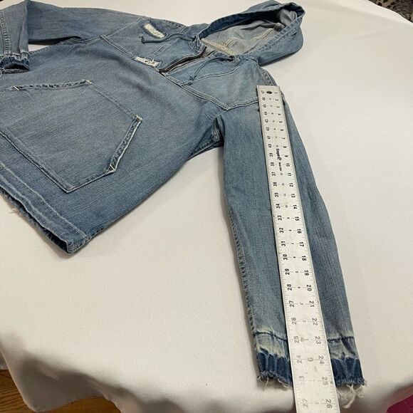 Ralph Lauren Polo Jeans Co RL67 Denim Pullover Jacket Patchwork Size Medium - Picture 9 of 11